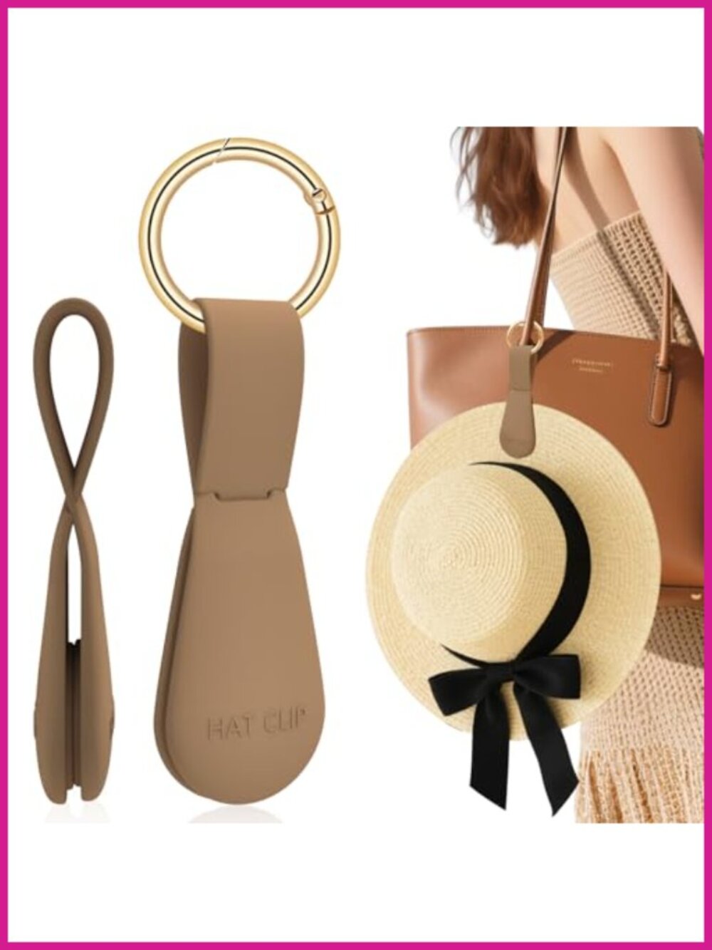 Magnetic Silicone Hat Clip Travel Hat Holder for Bag Beach Hands Free